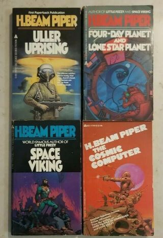Federation Series 1 - 4 By H.  Beam Piper,  Vintage Pb:space Viking,  Cosmic Computer,