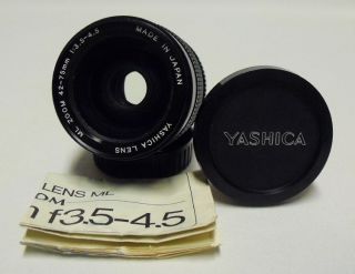 Vintage Yashica Ml F/3.  5 - 4.  5 42 - 75mm Zoom Lens Slr Camera Dslr Contax Y/c Micro