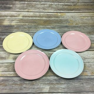 5 Vintage 1950s Luray Pastels Dinner Plates Taylor Smith & Taylor Var Colors