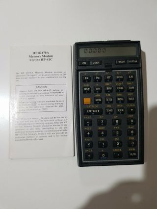Hp41 Calculator With Quad Memory Module