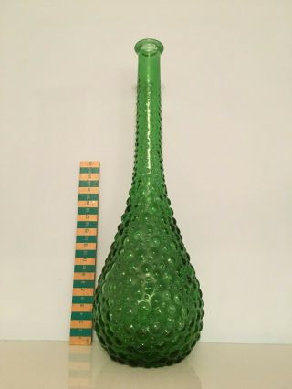 Vintage Italian Empoli Rossini Lobed Glass Genie Bottle Decanter