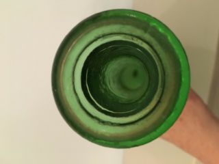 VINTAGE ITALIAN EMPOLI ROSSINI LOBED GLASS GENIE BOTTLE DECANTER 5