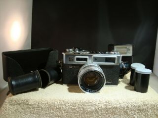 Yashica Electro 35 Gsn 35mm Rangefinder Camera & Yashica Color 45mm F1.  7 Lens