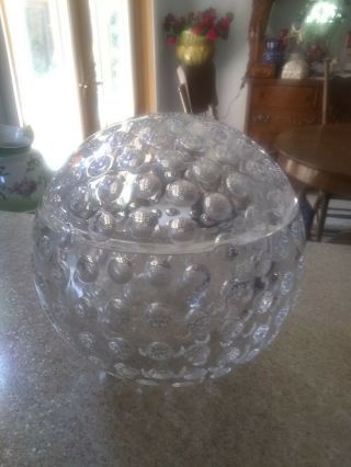 Vintage Grainware William Bounds Lucite Acrylic Ice Bucket Golf Ball Sphere