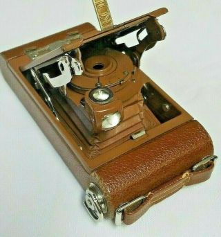 Kodak Jr.  No.  1 Pocket Junior (parts) Folding Camera & Case,  Brown