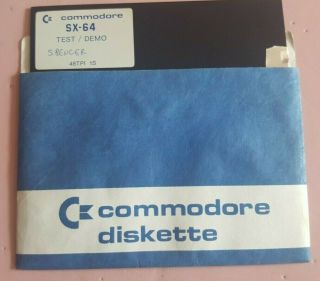 Rare Commodore Sx - 64 Demo Disk W/sleeve