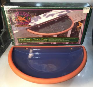 Vintage Terra Cotta Cobalt Birdbath / Seed Tray Art Line Classics Flush Mount