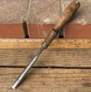 Vintage W.  Butcher Cast Steel Gouge Chisel Old Woodworking Tool 9/16 Gouge