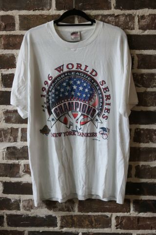 Vintage 1996 York Yankees World Series Champions T Shirt Sz.  Xl