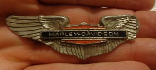 Vintage Broken Harley Davidson Bar Shield Wing Riders Cap Lapel Pin Shovelhead