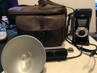 Vintage Kodak Tourist Ii Camera,  Large Flash And Case