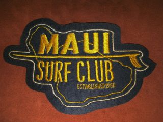 Maui Surf Club Surfboards Island Longboard Logo Vintage 60 