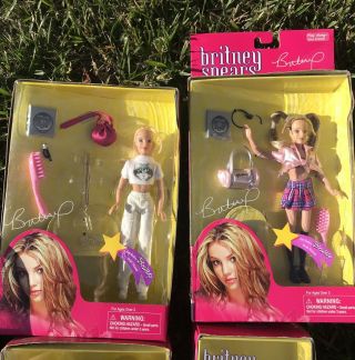 Set Of 2 Vintage Britney Spears 6”dolls.  Baby One More Time