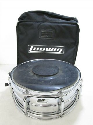 Vintage Ludwig Student Snare Drum W/ Case 14 " X 6 "