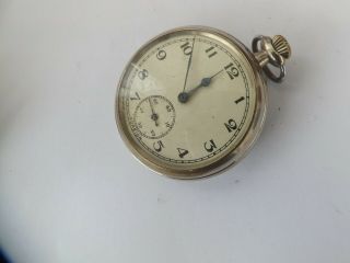 A Vintage Plated Cased Open Face Pocket Watch