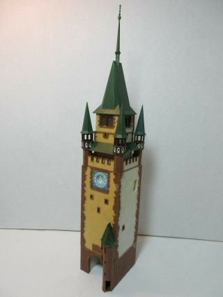 Ho Scale 1/87 Clock Tower Building House (vintage) 3 1/4 " X 2 1/2 " X 15 " Tall