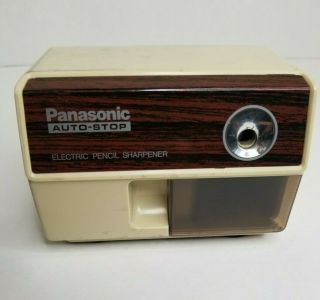 Vintage Panasonic Auto Stop Kp - 110 Electric Pencil Sharpener Great