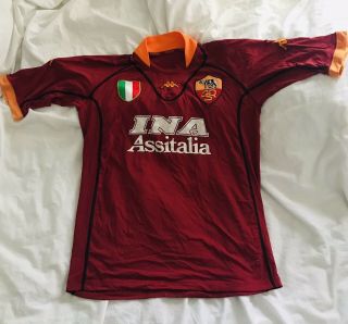 As Roma Home Football Shirt Small Men’s Totti 10 Vintage