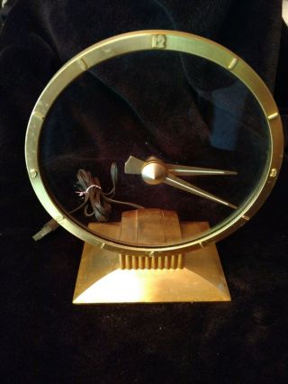 Vintage Jefferson Golden Hour Electric Mystery Clock 580 - 101