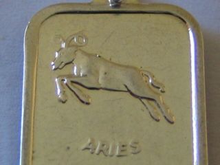 Nr Fine Vintage 925 Sterling Silver Aries Star Sign St Christopher Pendant