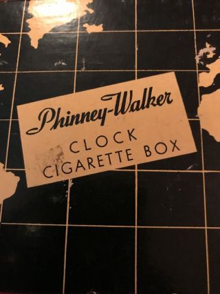 Vintage Phinney - Walker Wind Up Travel Alarm Clock Cigarette Box Not 2