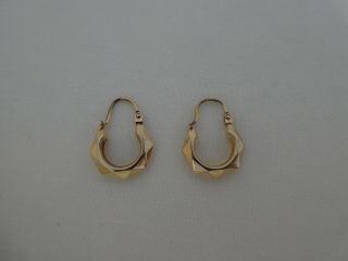 Vintage 9CT Gold Hoop Earrings 2