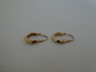 Vintage 9CT Gold Hoop Earrings 4