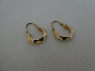 Vintage 9CT Gold Hoop Earrings 5