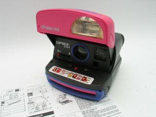 Rare Pink Polaroid Spice Cam Instant Camera For Originals 600 Film