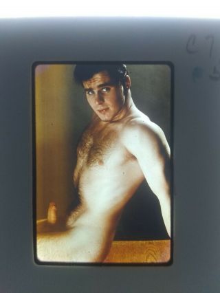 Vintage 35mm Slide Nude Man Male Gay Interest Buff Beefcake Studly