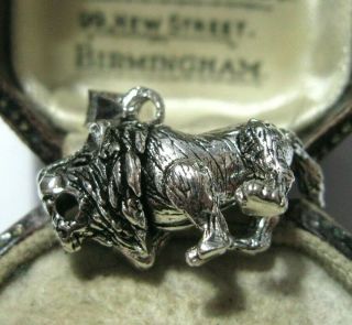 Vintage Style Sterling Silver Lion Articulated Moving Necklace PENDANT Leo Gift 3