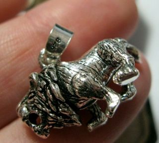 Vintage Style Sterling Silver Lion Articulated Moving Necklace PENDANT Leo Gift 6