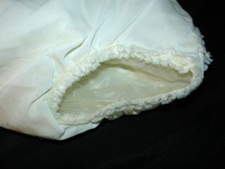 Vintage White Baby Pants Vinyl Nylon Plastic Diaper Cover White Lacy,  Ruffled 3