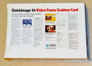 NOS Mass Microsystems QuickImage 24 Frame Grabber Card In Shrink - Wrapped Carton 2