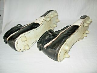 Vintage AFL 1950 ' s 60 ' s Leather Football Boots Nailed Nylon Soles 4