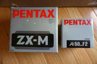 Pentax Zx - M 3 5mm Slr Camera With Smc Pentax - A 1:2 50mm Lens