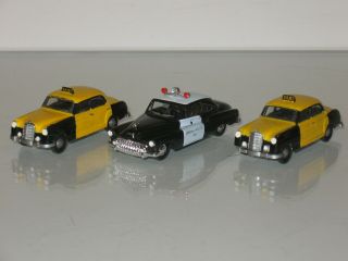 Ho Scale Vintage Police Car And Taxi Cabs