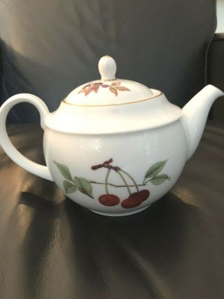 Vtg Teapot And Lid 5 " By Royal Worcester Evesham Fine Porcelain England