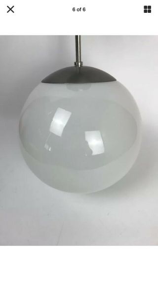 Vintage Mid Century Modern Pendant Globe Light