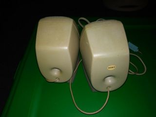 Vintage computer parts.  Pair desktop H.  P.  speakers & mouse.  circa 1990s. 3