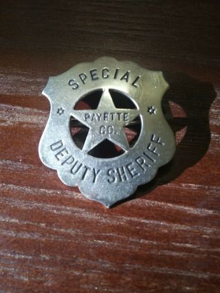 Vintage Obsolete Special Deputy Sheriff Badge Payette County Idaho Pacific Stamp 3