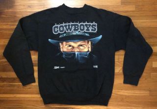 Vtg 1992 Salem Sportswear Dallas Cowboys Fleece Sweatshirt Usa Made - Large