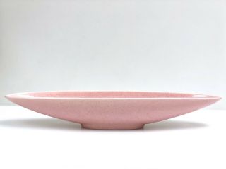 Huge 24.  5” Bauer Pottery Tracy Irwin Pink Speckled Vintage Cal - Art Bowl 1950’s