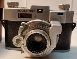 Vintage Kodak Model 35 Film Camera W/case Parts