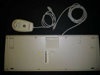 Vintage Apple Design Keyboard Model M2980 W/ Desktop Bus Mouse II Model M2706 2