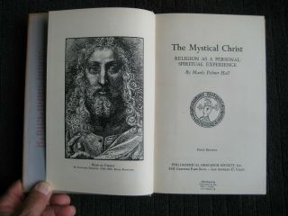 The Mystical Christ by Manly Hall 1951 first edition hard cover with dj 3
