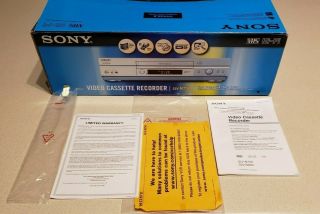 Sony Slv - N750 Hi - Fi Stereo Vcr Recorder/player W A/v Cbls & Org Remote/box - Vgc