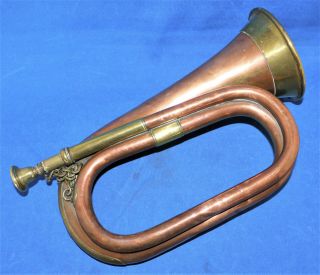 Vintage Brass & Copper; Bugle By “b.  Samuel & Sons Ltd London 1915”