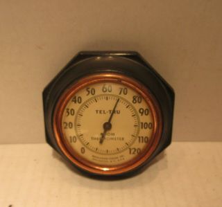Vintage Tel Tru Room Thermometer Germanow Simon Co.  Rochester York