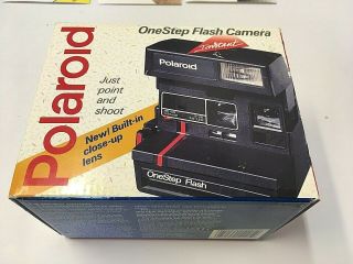Vintage Polaroid One Step Instant Camera,  Strap And Instructions.